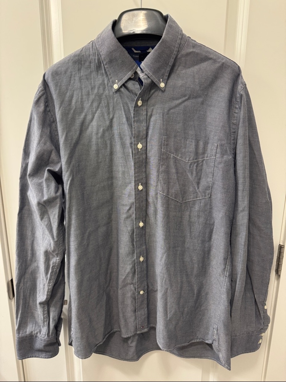 Tommy Hilfiger Men’s Button-Down Shirt in Blue- Gray